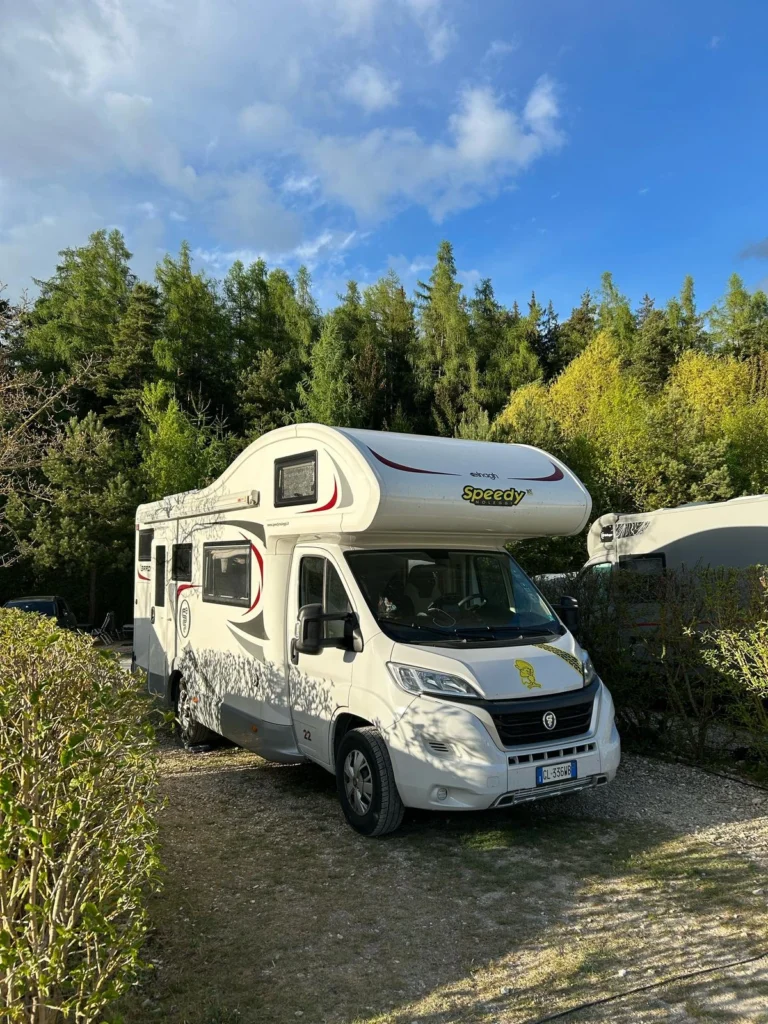 Toscana in camper area di sosta